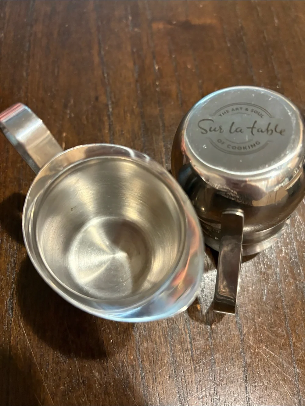 Sur La Table Stainless Steel Creamer Pitcher Pair - Silver Finish